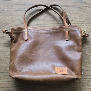 Meanwhile Back On The Farm - Camel Small Tote Bag